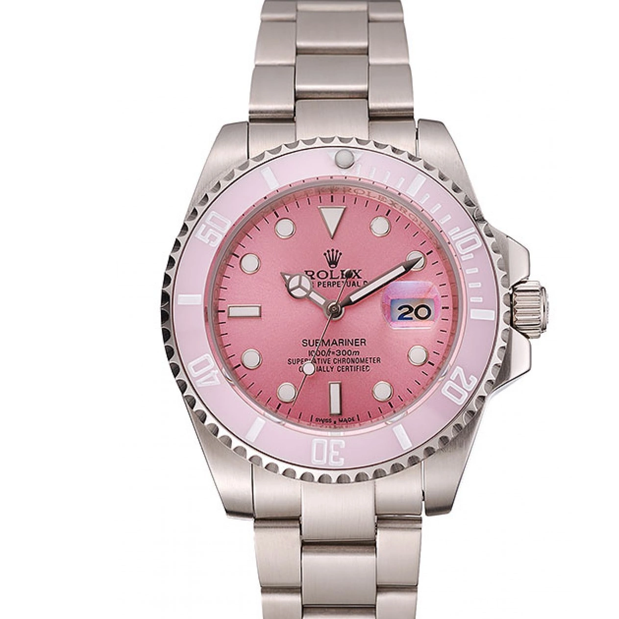 AAA Replica Watches Bracelet Pink Rolex Stainless Dial Steel Pink 1453980 Bezel Submariner Swiss 0525